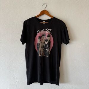 Gorillaz Band Graphic T Shirt Black Alternative Rock Concert Tee L